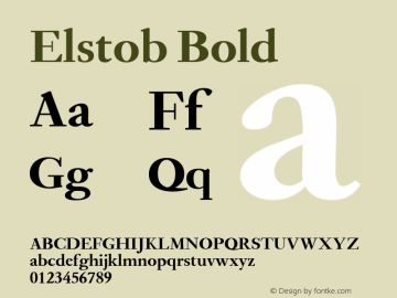 Elstob Bold Version 1.015; ttfautohint (v1.8.3)图片样张