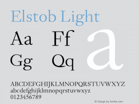 Elstob Light Version 1.015; ttfautohint (v1.8.3)图片样张