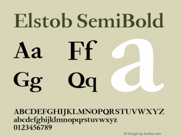 Elstob SemiBold Version 1.015; ttfautohint (v1.8.3)图片样张
