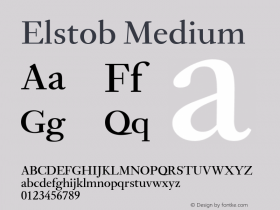 Elstob Medium Version 1.015; ttfautohint (v1.8.3)图片样张