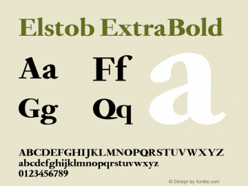 Elstob ExtraBold Version 1.015图片样张