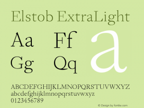 Elstob ExtraLight Version 1.015图片样张