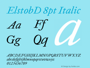 ElstobD 8pt Italic Version 1.015; ttfautohint (v1.8.3)图片样张