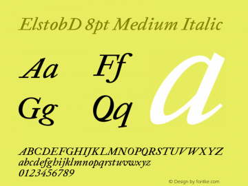 ElstobD 8pt Medium Italic Version 1.015; ttfautohint (v1.8.3)图片样张