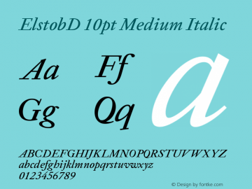 ElstobD 10pt Medium Italic Version 1.015; ttfautohint (v1.8.3)图片样张