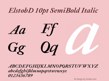 ElstobD 10pt SemiBold Italic Version 1.015; ttfautohint (v1.8.3)图片样张