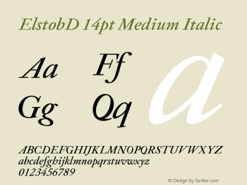 ElstobD 14pt Medium Italic Version 1.015; ttfautohint (v1.8.3)图片样张