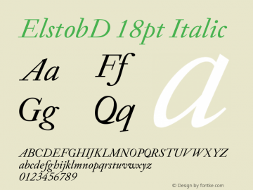 ElstobD 18pt Italic Version 1.015; ttfautohint (v1.8.3)图片样张