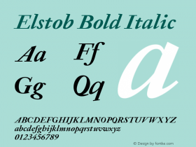 Elstob Bold Italic Version 1.015; ttfautohint (v1.8.3)图片样张