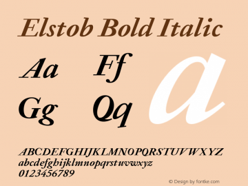 Elstob Bold Italic Version 1.015图片样张