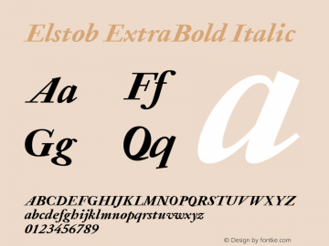 Elstob ExtraBold Italic Version 1.015图片样张