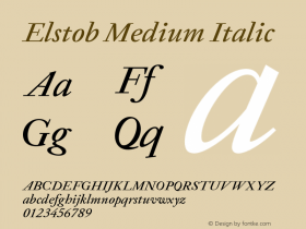 Elstob Medium Italic Version 1.015图片样张