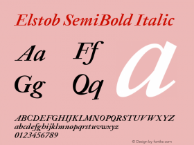 Elstob SemiBold Italic Version 1.015图片样张