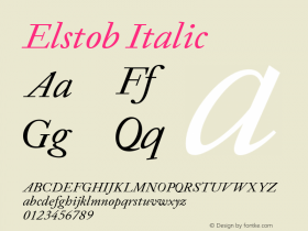 Elstob Italic Version 1.015图片样张