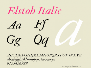 Elstob Italic Version 1.015图片样张