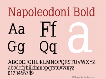 Napoleodoni Bold 1.0 2004-02-17 Font Sample