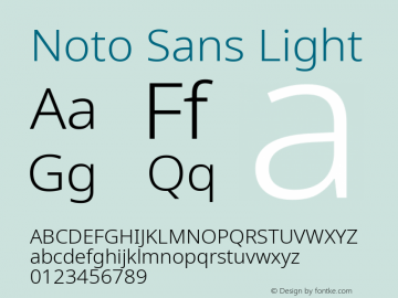 Noto Sans Light Version 2.005; ttfautohint (v1.8.3) -l 8 -r 50 -G 200 -x 14 -D latn -f none -a qsq -X 