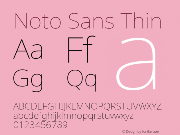 Noto Sans Thin Version 2.005; ttfautohint (v1.8.3) -l 8 -r 50 -G 200 -x 14 -D latn -f none -a qsq -X 