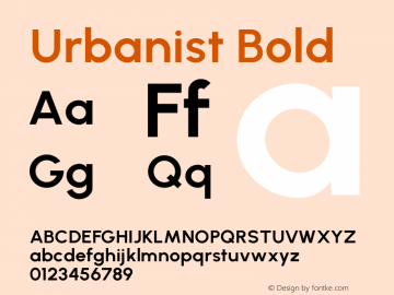 Urbanist Bold Version 1.240图片样张