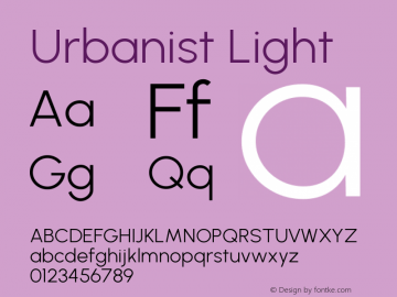 Urbanist Light Version 1.240图片样张