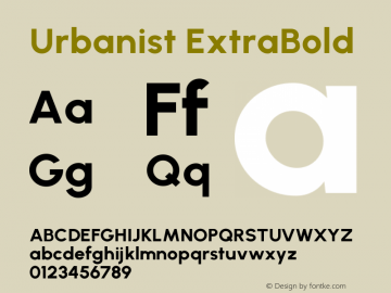 Urbanist ExtraBold Version 1.240图片样张