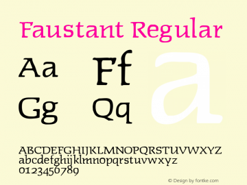 Faustant Regular 1.0 2004-02-21 Font Sample