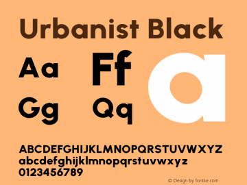 Urbanist Black Version 1.250图片样张
