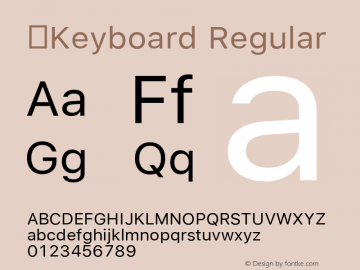 .Keyboard Regular 11.0d1e19 Font Sample