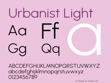 Urbanist Light Version 1.250图片样张