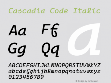 Cascadia Code Italic Version 2105.017图片样张