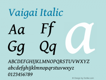 Vaigai Italic Version 0.701图片样张