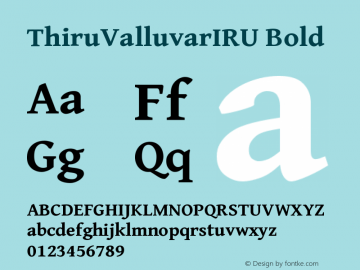 ThiruValluvarIRU Bold Version 0.701图片样张