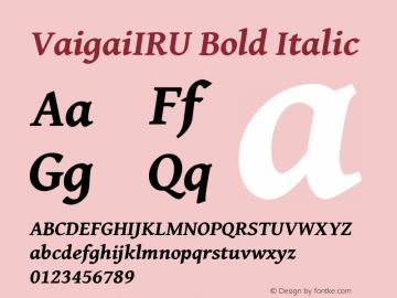 VaigaiIRU Bold Italic Version 0.701图片样张