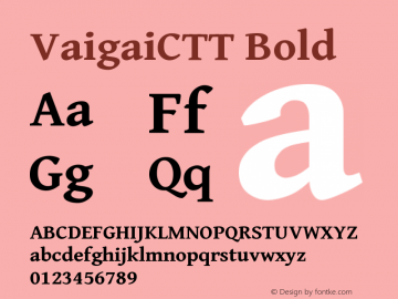 VaigaiCTT Bold Version 0.701图片样张