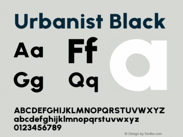 Urbanist Black Version 1.251图片样张