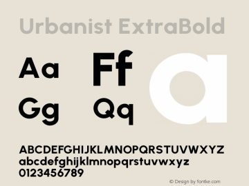 Urbanist ExtraBold Version 1.251图片样张