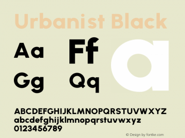 Urbanist Black Version 1.251图片样张