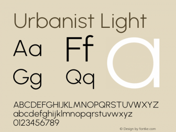 Urbanist Light Version 1.251图片样张