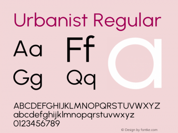 Urbanist Regular Version 1.251图片样张