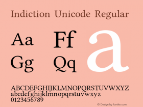 Indiction Unicode Version 1.1图片样张