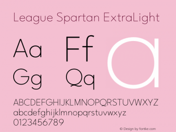 League Spartan ExtraLight Version 2.300图片样张