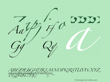 Zapfino 常规体 8.0d2e1 Font Sample