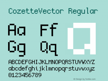 CozetteVector Version 1.100图片样张