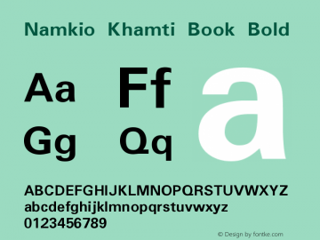 Namkio Khamti Book Bold Version 4.952图片样张