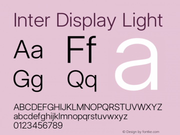 Inter Display Light Version 3.019;git-270d423ba图片样张