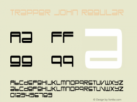 Trapper John Regular Version 2.000 2004 Font Sample