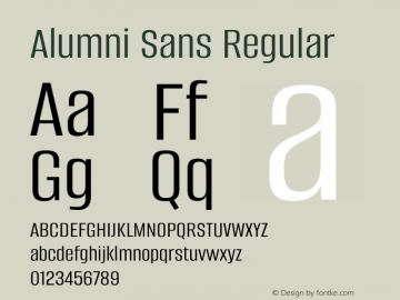 Alumni Sans Regular Version 1.015图片样张