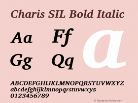 Charis SIL Bold Italic Version 6.000图片样张