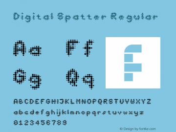 Digital Spatter Regular Version 1.0 Font Sample