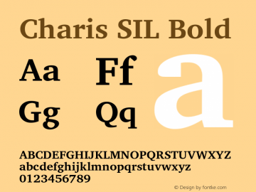 Charis SIL Bold Version 6.000图片样张